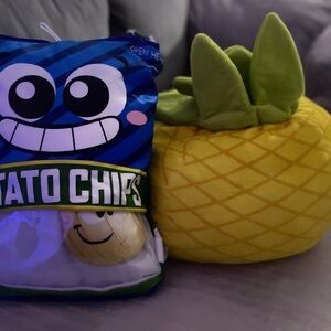 Smiling Potato Chips Plush and Pineapple Plush